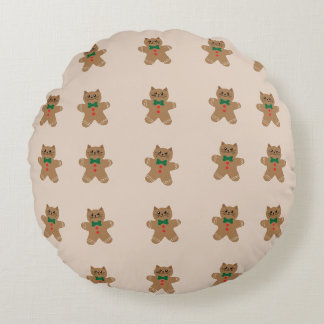 Schattige Koekjes van Gemberkoek Kat Rond Kussen