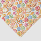 Schattige koekjesfeest tegelpatroon tissuepapier (Detail)