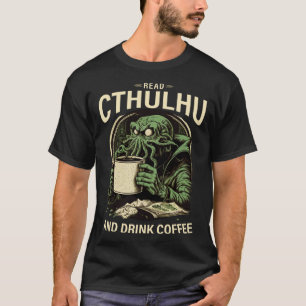 Schattige Koffie En Cthulhu T-shirt
