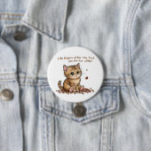 Schattige Koffie-Loving Kitten Button (In situ)