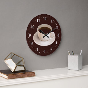 schattige koffiebar-decor grote klok