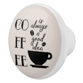 schattige koffiebar lovers decor keramische knop (Rechts)