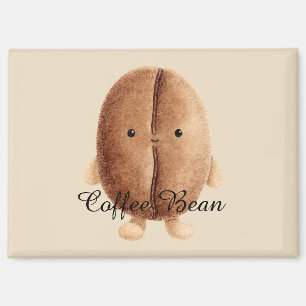 Schattige koffieboon magneet