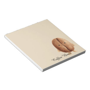 Schattige koffieboon notitieblok