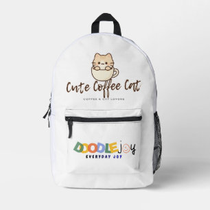 Schattige koffiekat rugzak – Schattige kat minnaar