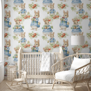 Schattige Konijn Aardbei Plant Kwekerij Peel & Sti Behang