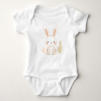 Schattige Konijn Baby Jersey Bodysuit