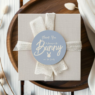Schattige Konijn Baby Shower Bedankt Ronde Sticker