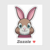 Schattige Konijn Cartoon Karakter Sticker (Vel)