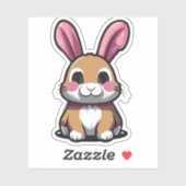 Schattige Konijn Cartoon Karakter Sticker (Vel)
