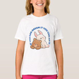 Schattige konijn en Beer T-Shirt
