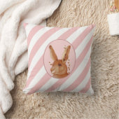 Schattige konijn en strepen kussen (Deken)