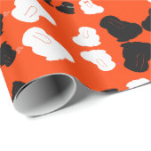 Schattige konijn Halloween cadeaupapier (Rol Hoek)