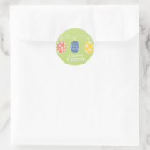 Schattige konijn Happy Easter Eggs Hunt Party Spri Ronde Sticker (Tas)