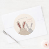 Schattige konijn Happy Easter Sticker (Envelop)