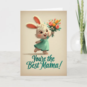 Schattige Konijn Je Bent de Beste Mama Kaart