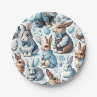 Schattige Konijn Naadloos Papieren Bordje