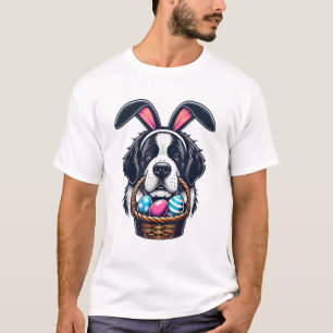 Schattige Konijn Oor Sint Bernard Honden Pasen Ei  T-shirt