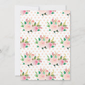 Schattige konijn verjaardagsfeestje kaart (Achterkant)