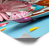 Schattige konijn viert verjaardag poster (Hoek)