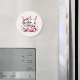 Schattige Konijnen Delen een Hart Magneet