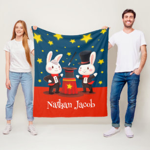 Schattige Konijnen Goochelaars op het Podium Magis Fleece Deken