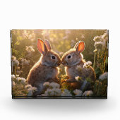 Schattige konijnen in Spring Meadow Design Fotoblokken