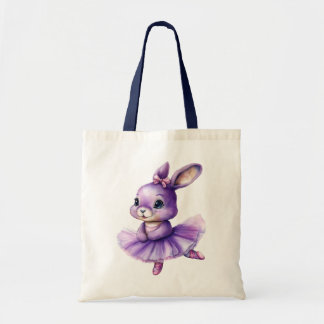 Schattige konijnenballerina dansballet tote bag