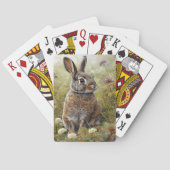 Schattige konijnenschilderij pokerkaarten (Achterkant)