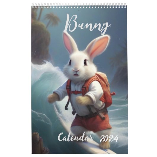 Schattige konijntje 2024 kalender (Hoes)