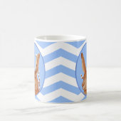 Schattige  konijntje en Chevron Pattern Koffiemok (Center)
