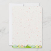 Schattige konijntje in een beige textuur Minimal E Kaart (Achterkant)