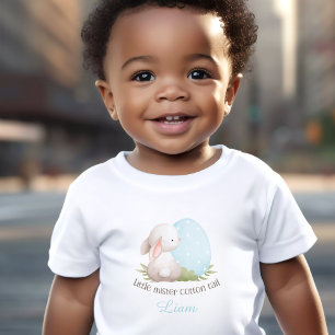 Schattige konijntje Pasen Gepersonaliseerde Naam B Kinder Shirts
