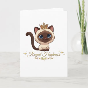 Schattige Koninklijke Siamese Kat Kaart