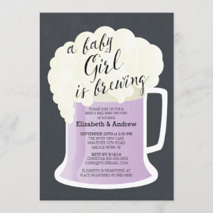 Schattige Koppels Meisjes Baby shower Baby Brewing Kaart