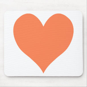 Schattige koraal hart muismat