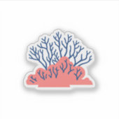 Schattige koraal sticker (Voorkant)