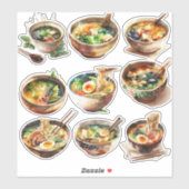 Schattige Koreaans Ramen & Soep Sticker Blad30006 (Vel)