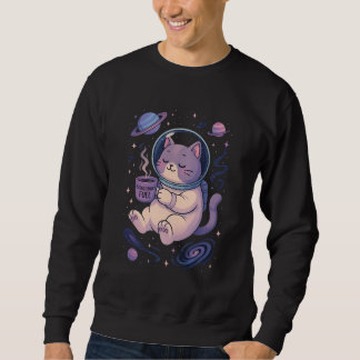Schattige Kosmische Kattenkunst | Meowstronaut Bra Trui