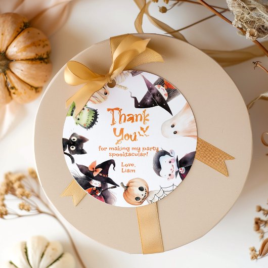 Schattige Kostuumfeest Monsters Halloween bedankt Bedankjes Labels