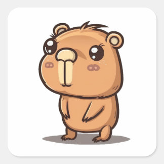 Schattige kraaktekening vierkante sticker