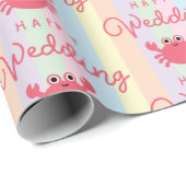 Schattige Krabben Zoet Zeeleven Dieren Zomer Bruil Cadeaupapier (Rol Hoek)