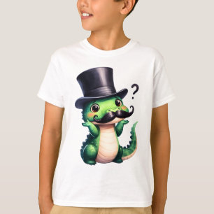 Schattige Krokodil Heer Fun Kunst T-shirt