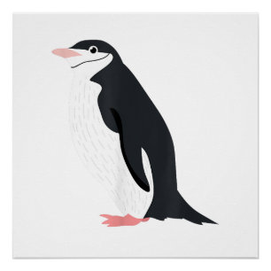 Schattige kuifpinguïn, grappig Antarctisch dier Li Perfect Poster