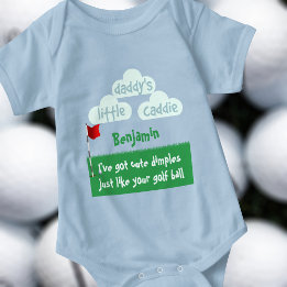 Schattige Kuiltjes Funny Golfer Papa's Kleine Cadd Romper