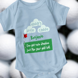 Schattige Kuiltjes Grappige Golfer Daddy's Kleine Romper