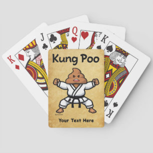 Schattige Kung Poo Karate Pokerkaarten