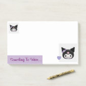 Schattige Kuromi Post-it® Notes (Op bureau)
