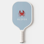 Schattige kustkrabmonogram pickleball paddle (Achterkant)