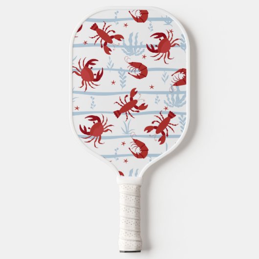 Schattige kustkrabmonogram pickleball paddle (Voorkant)